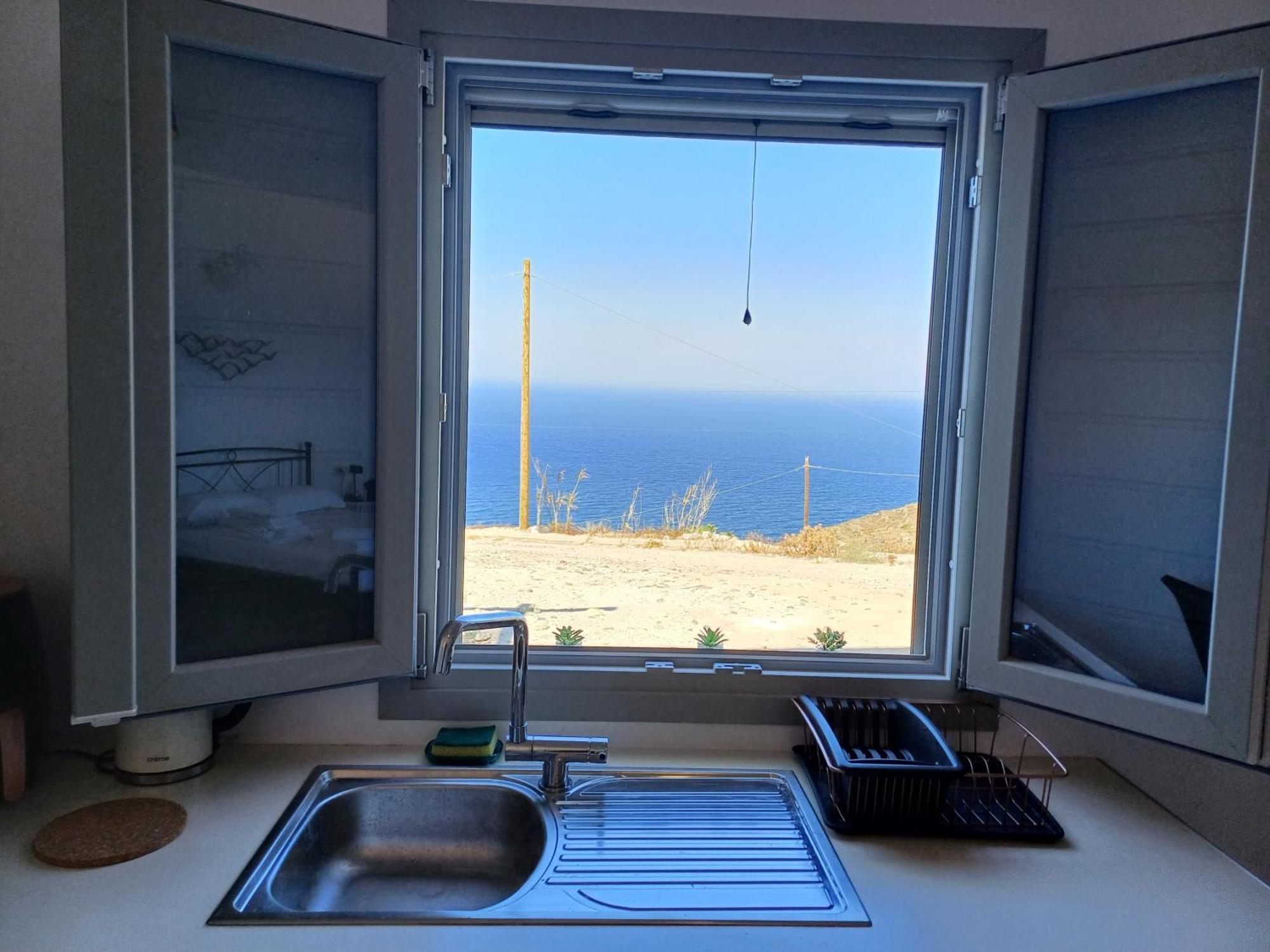 'Nektarios' Cycladic House With Sunrise And Sea View!! Apartman Ía Kültér fotó